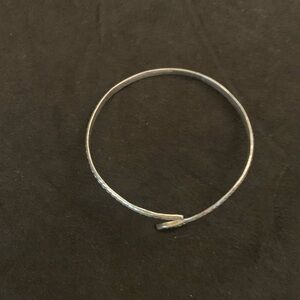 Elegant Silver Hoop Bracelet